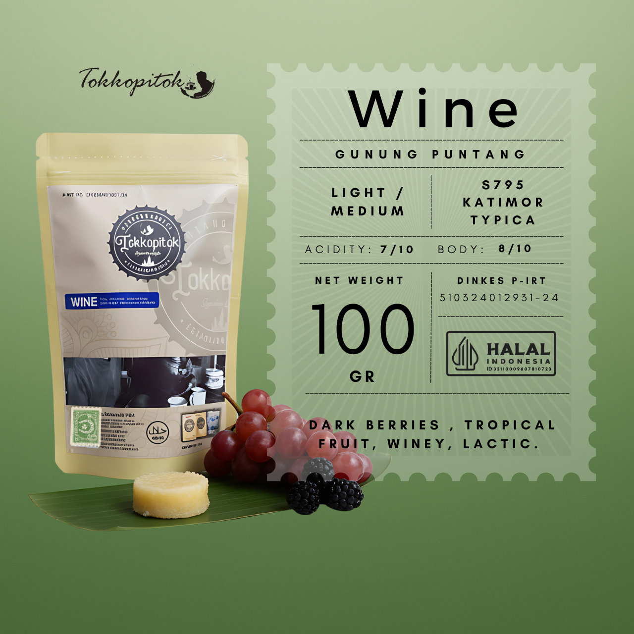 Arabika Puntang Wine HSN Single Origin Grade 1
